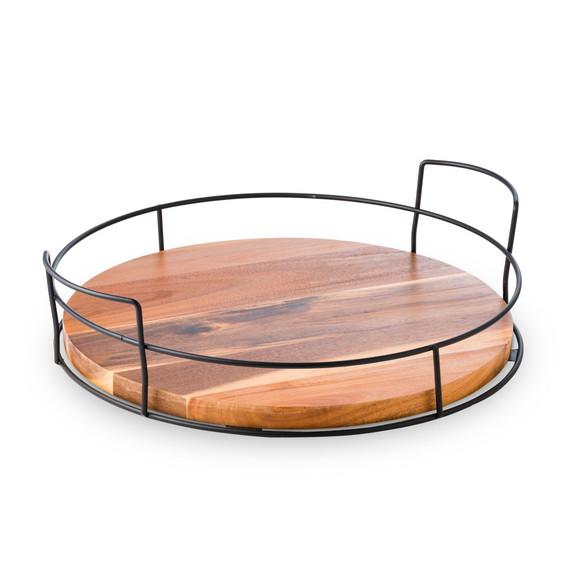 Modern Manor Acacia Wood Cocktail Serving Tray