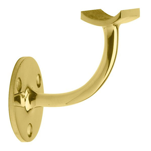 Handrail Bracket - Polished Brass - 1.5-inch OD