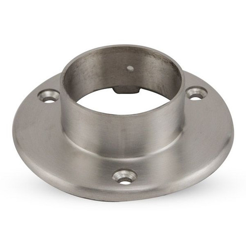 3-inch Wall Flange - Brushed Stainless Steel - 1.5-inch OD