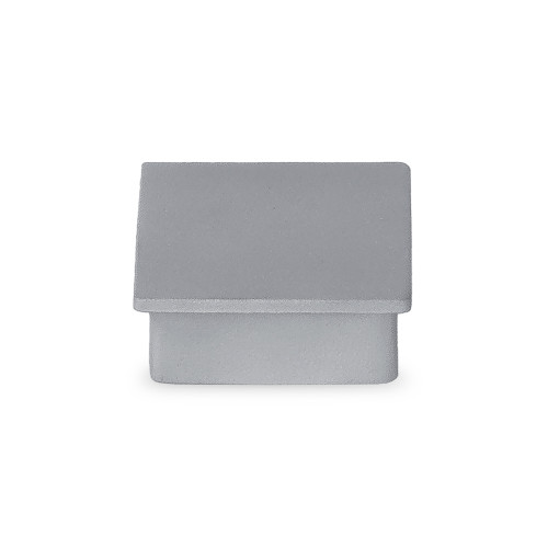 Flush Flat End Cap - Brushed Stainless Steel - 1.5" - Square