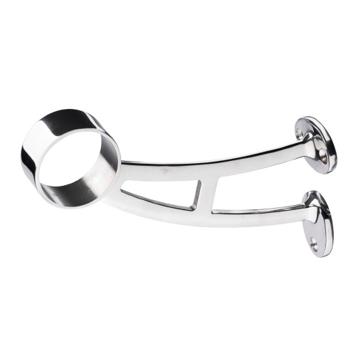 Bar Mount Foot Rail Bracket - Polished Stainless Steel - 2" OD