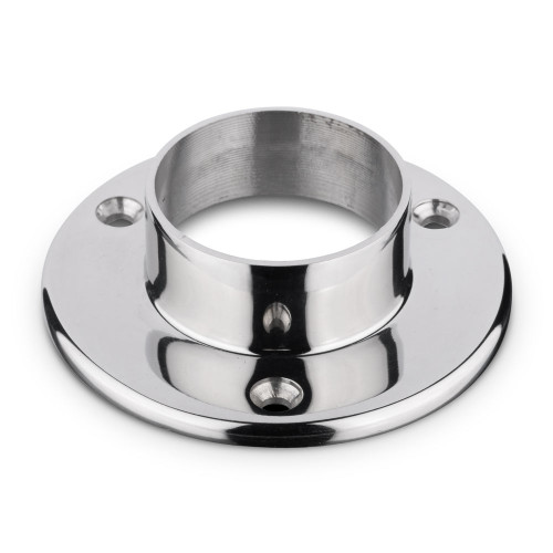 4" Wall Flange - Polished Stainless Steel - 2" OD