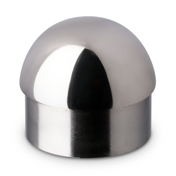 Domed End Cap - Polished Stainless Steel - 2" OD