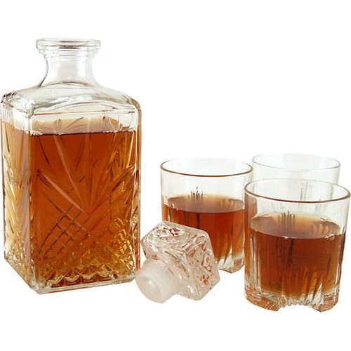 Whiskey Decanter and Glass Set