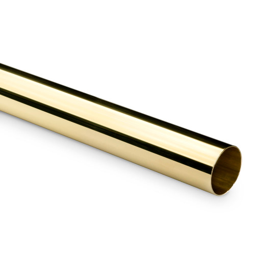 Hand / Bar Foot Rail Tubing - Polished Brass - 1.5-inch OD