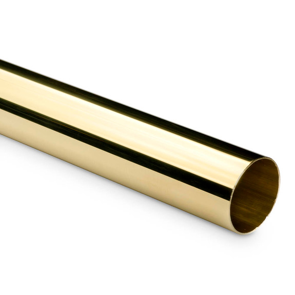 Bar Foot Rail Tubing - Polished Brass - 2" OD