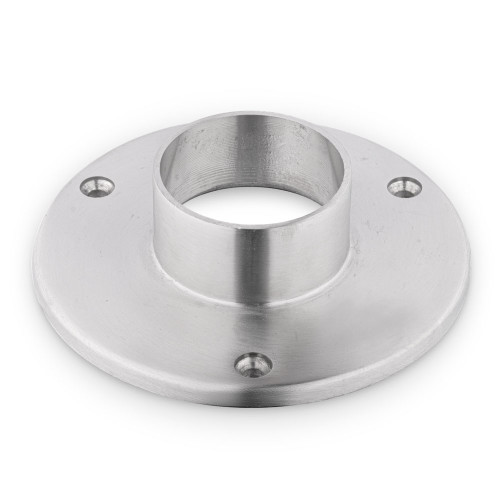 5" Heavy Duty Floor / Ceiling Flange - Brushed Stainless Steel - 2" OD