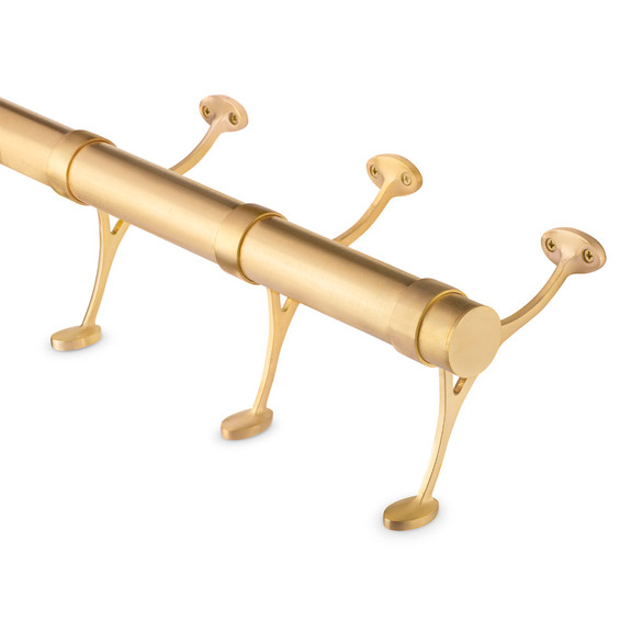 Brushed Brass Bar Foot Rail Kit