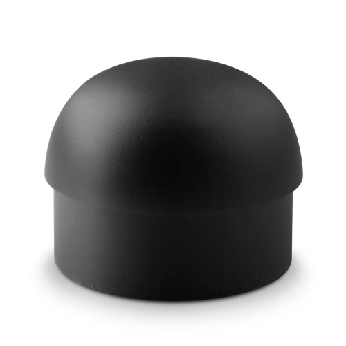 Domed End Cap - Matte Black - 2" OD