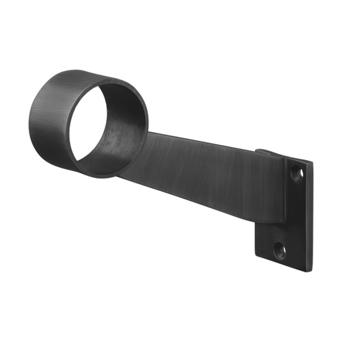 Contemporary Bar Rail Bracket - Blackened Steel - 2" OD