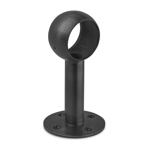 Rounded Center Post Bracket - Blackened Steel - 2" OD