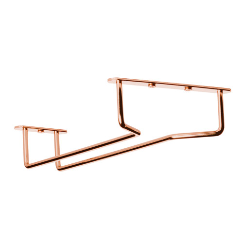 Glass Hanger Rack - Copper Plated - 10"L