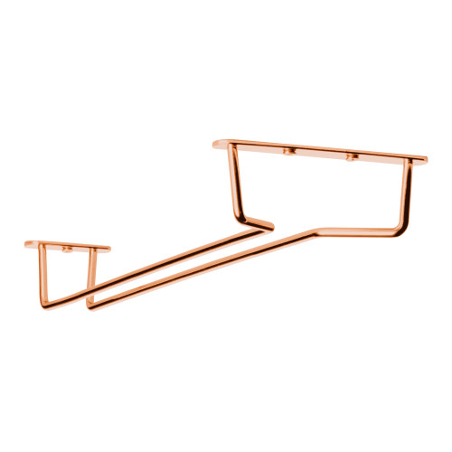 Glass Hanger Rack - Copper Plated - 12"L