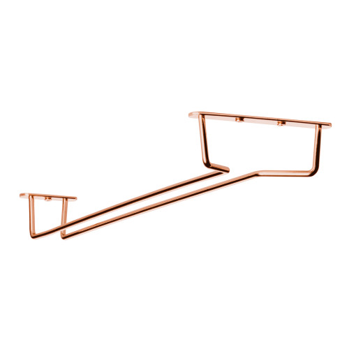 Glass Hanger Rack - Copper Plated - 16"L