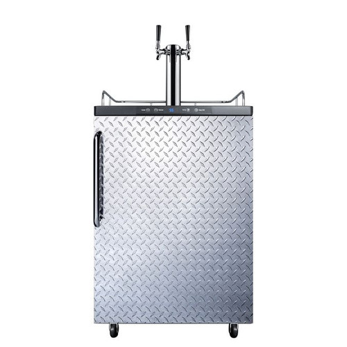 Summit Kegerator - 2 Faucets - Diamond Plate