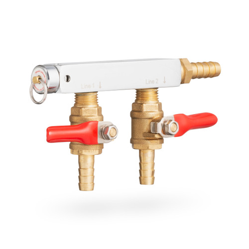 2-Way CO2 Distribution Bar with Safety