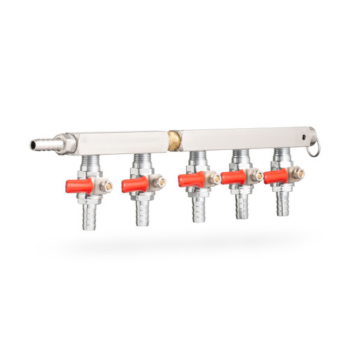 5-Way CO2 Distribution Bar with Safety