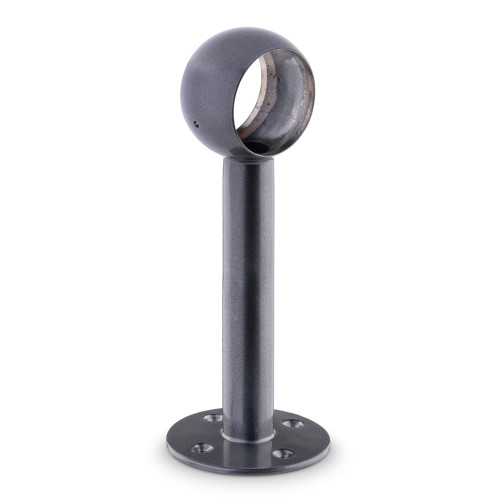 Tall Rounded Center Post Bracket - Gunmetal Grey - 2"OD