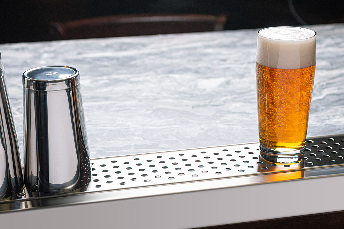 Perforated Drip Trays for Drink Rail
