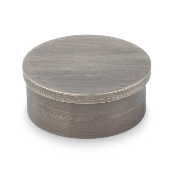 Flush Flat End Cap - Pewter - 2" OD