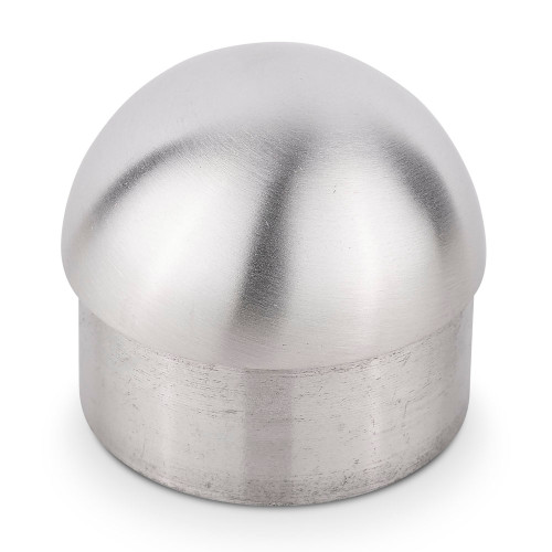 Domed End Cap - Brushed Stainless Steel - 2" OD