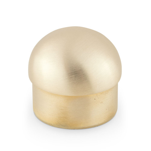 Domed End Cap - Brushed (Satin) Brass - 1.5" OD