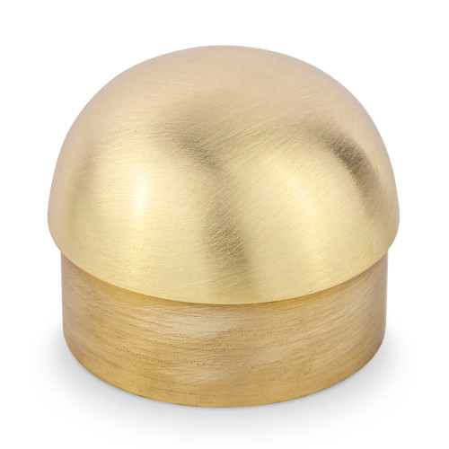 Domed End Cap - Brushed (Satin) Brass - 2" OD