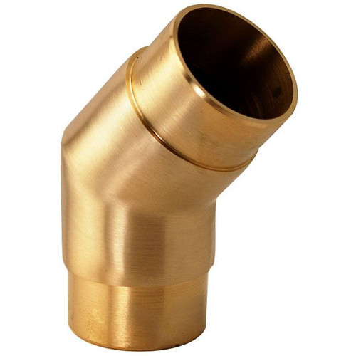 Flush Angle Fitting 135(45) Degree - Brushed (Satin) Brass - 2" OD