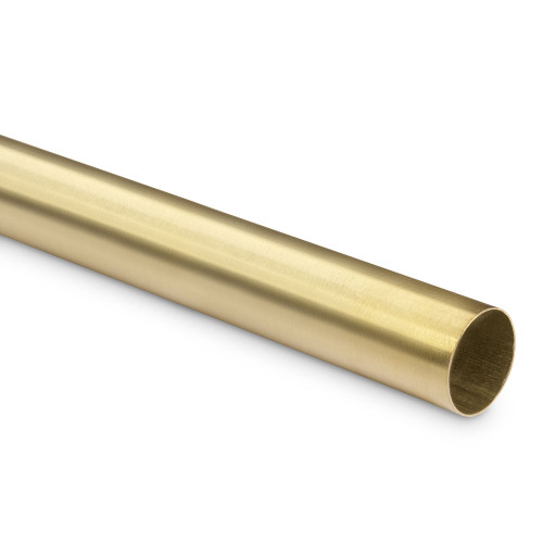 Bar Foot Rail Tubing - Brushed (Satin) Brass - 1.5" OD