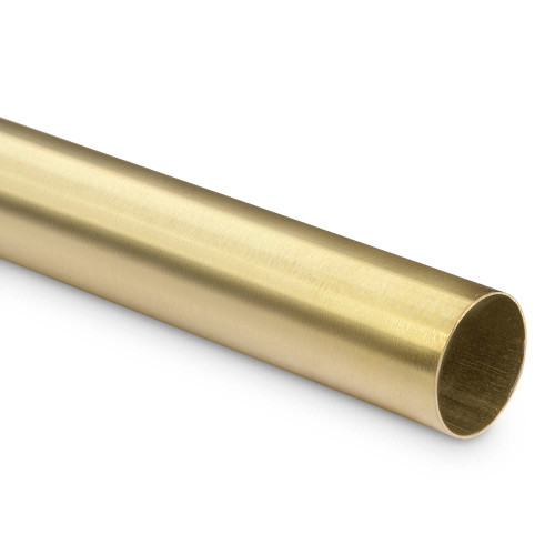 Bar Foot Rail Tubing - Brushed (Satin) Brass - 2" OD