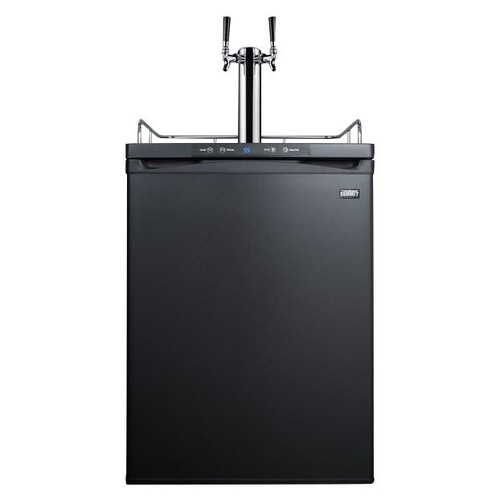 Summit Under Counter Kegerator - 2 Faucets - Black Door