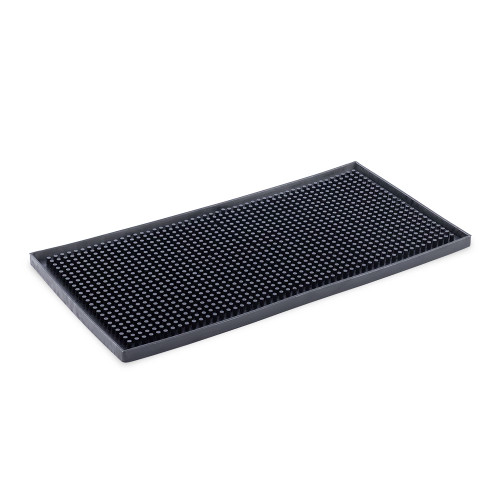 Shaker Bar Mat - Black Rubber - 12" x 6"