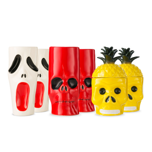 Spooky Ceramic Tiki Mug Party Pack - Set of 6