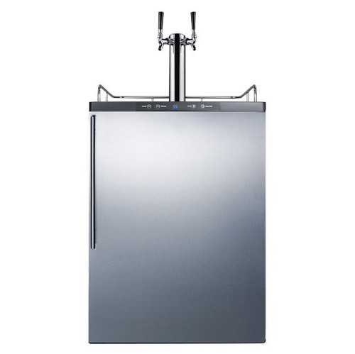 Summit Under Counter Kegerator - 2 Faucets - Stainless Steel Door